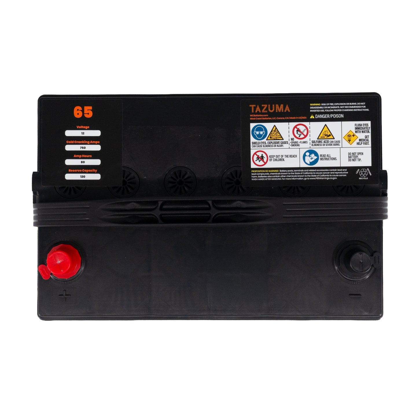 TAZUMA-AGM65 Heavy Duty Battery
